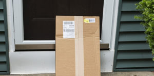 Package left on a doorstep